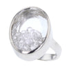 Herkimer Diamond Rattler Ring in Sterling Silver