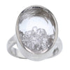 Herkimer Diamond Rattler Ring in Sterling Silver