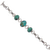 Spider Web Turquoise Link Sterling Link Bracelet