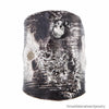 Handmade Italian Designer Ring in Oxidized Sterling Silver Size 8 Adjustable