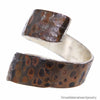 Snakeskin Modern Unisex Spiral Sterling Silver Ring Size 9