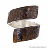 Snakeskin Modern Unisex Spiral Sterling Silver Ring Size 9