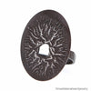 Handmade Italian Designer Ring in Oxidized Sterling Silver Size 8