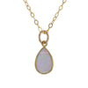Pear-shaped Opal Pendant in 14K Gold Plated Sterling Silver