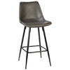 Pertoya MSM Dark Gray Vegan Leather Stool