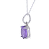 Petite Oval Amethyst Pendant Necklace