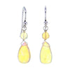 Petite Chandelier Cut Citrine Crystal Earrings