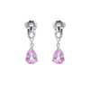 Pink Tourmaline Studs in 14 Ct White Gold