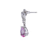 Pink Tourmaline Studs in 14 Ct White Gold