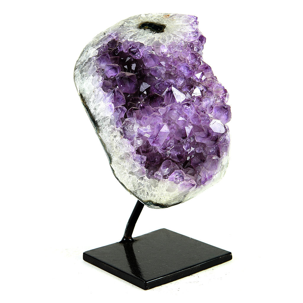 Amethyst Druse Geode on Stand