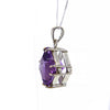 Rose de France Princess Cut AAA Amethyst Pendant Necklace