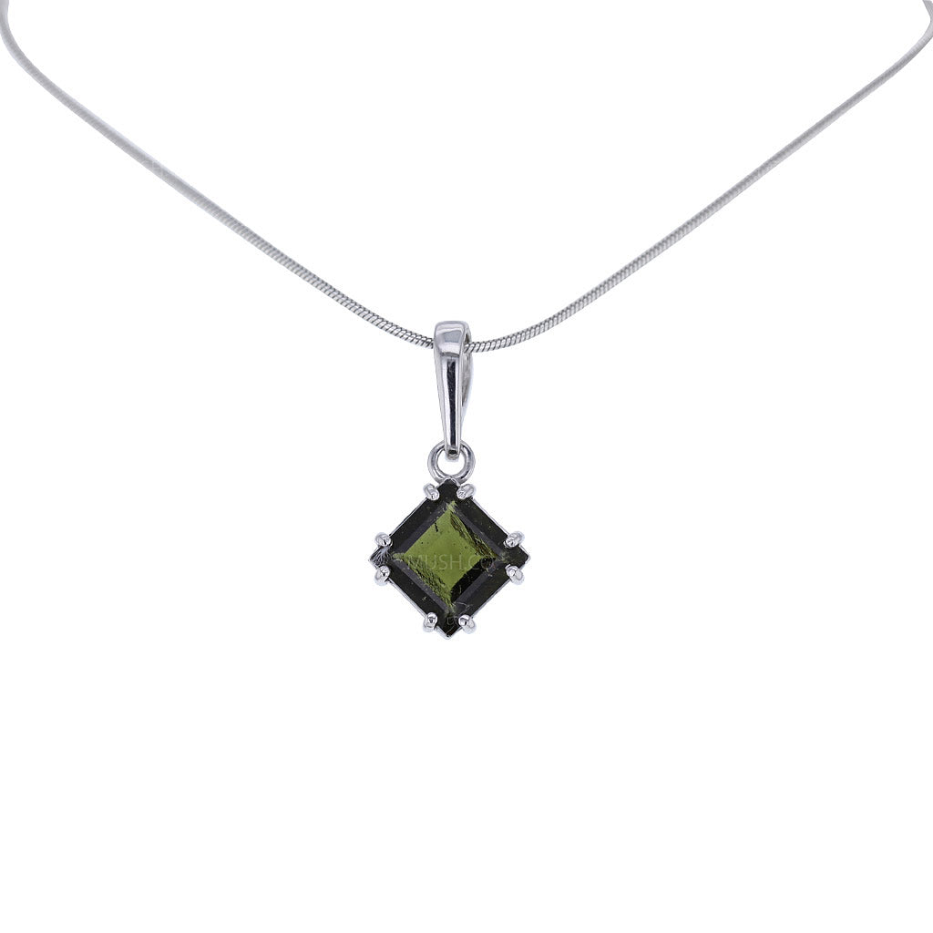 Princess Moldavite Pendant Necklace