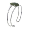 Raw Moldavite Bracelet in Sterling Silver v1