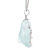Raw Natural Blue Topaz & Sterling Silver Pendant Necklace