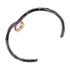 Pink Tourmaline in 14K Gold Plate Rhodium Plated Sterling Bangle Bracelet
