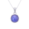 10 Carat Round Tanzanite Cabochon Pendant Necklace