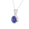 10 Carat Round Tanzanite Cabochon Pendant Necklace
