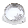 Herkimer Diamond Rattler Ring in Sterling Silver