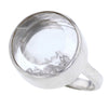 Herkimer Diamond Rattler Ring in Sterling Silver