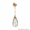Frammenti in Goccia One of a Kind Rutilated Quartz Italian Designer Earrings in 14K Gold