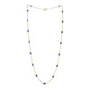 Natural Blue Sapphire Gold Necklace 18K