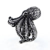 Lifelike Octopus Sterling Silver Ajustable Ring