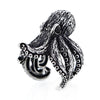 Lifelike Octopus Sterling Silver Ajustable Ring