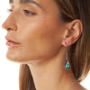 Unique Oxidized Sterling Silver Signity Crystal Earrings by Bora