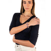 Large Faceted Ametrine Link Sterling Silver Bracelet