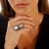 Butterfly Moonstone Sterling Silver Ring Size 7.5