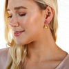 Triangle Cut Faceted Citrine Earrings