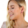 Pink Tourmaline Studs in 14 Ct White Gold