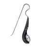 Unique Oxidized Sterling Silver Signity Crystal Earrings by Bora