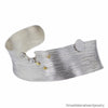 Warped Sterling Silver Bracelet with 18K Solid Gold Baubles