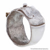 Modern Abstract Sterling Silver Ring with 14K Gold Baubles Size 7