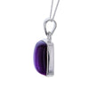 Square Cabochon Amethyst Pendant Necklace
