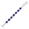 Sterling Silver Tanzanite Cabochon Link Bracelet