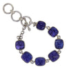 Sterling Silver Tanzanite Cabochon Link Bracelet