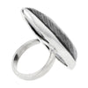 Adjustable Sterling Silver Orthoceras Fossil Ring v1