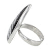 Adjustable Sterling Silver Orthoceras Fossil Ring v5