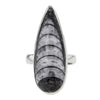Adjustable Sterling Silver Orthoceras Fossil Ring v5