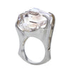 Dynasty Double Terminated Herkimer Diamond Sterling Silver Ring Size 7.5