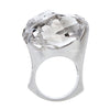 Dynasty Double Terminated Herkimer Diamond Sterling Silver Ring Size 7.5