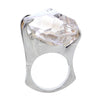 Dynasty Double Terminated Herkimer Diamond Sterling Silver Ring Size 7.5