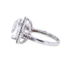 Round Cut Herkimer Diamond & Marcasite Sterling Silver Ring