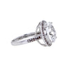 Round Cut Herkimer Diamond & Marcasite Sterling Silver Ring