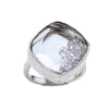 Herkimer Diamond Rattler Ring in Sterling Silver