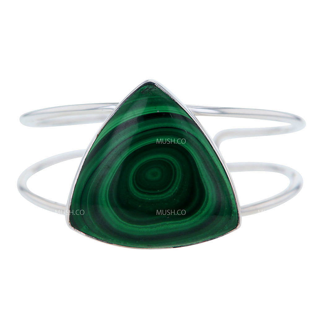 Malachite Sterling Silver Bracelet v2