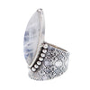 Boho Style Moonstone Sterling Silver Ring Size 6