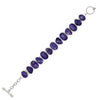 Raw Tanzanite Sterling Silver Link Bracelet